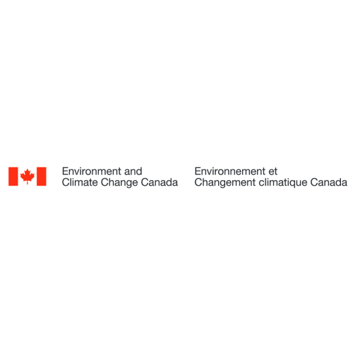 A canadian flag and the words environment and climate change canada.